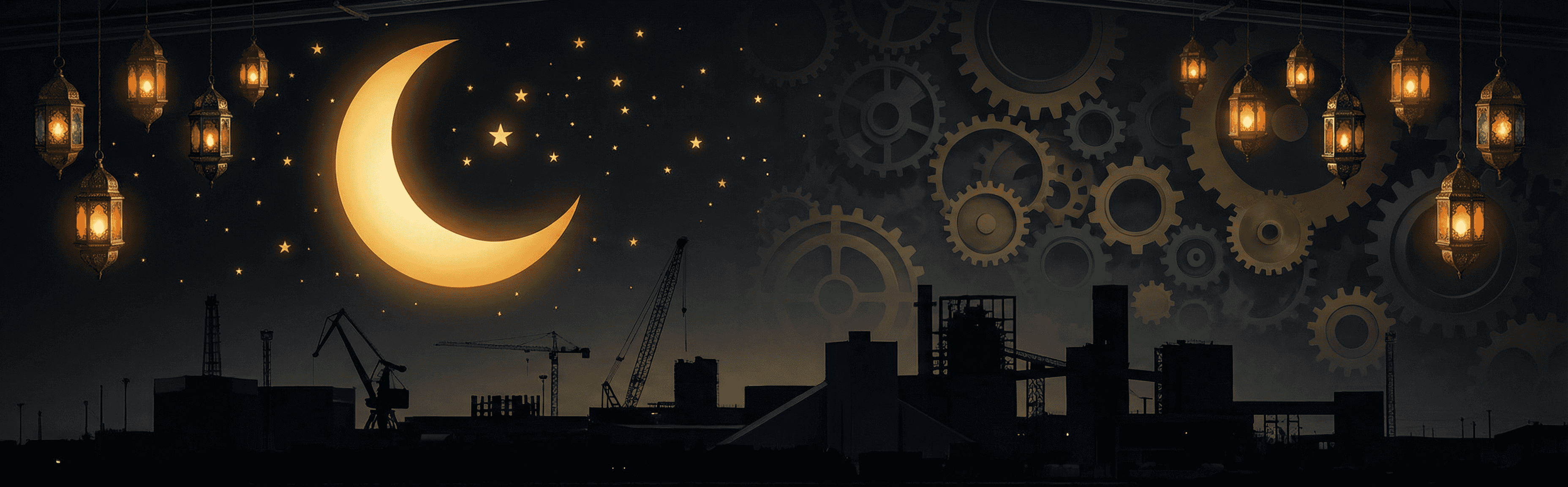 Ramadan Digital Crescent - Futuristic